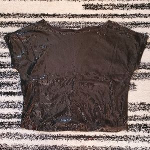 Womens off the shoulder Sequence top